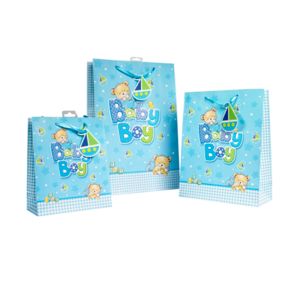 ASDA Baby Bear Boy Gift Bag Set, Blue AS0181