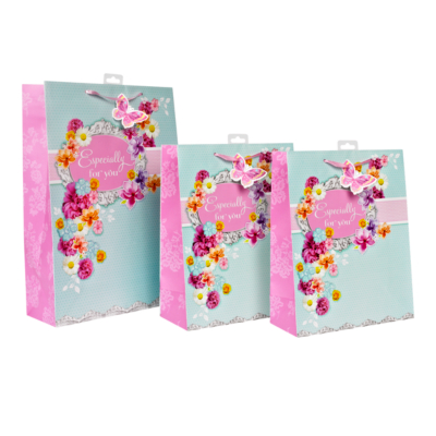 ASDA In Bloom Gift Bag Set, Pink AS0184