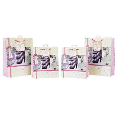 ASDA Vintage Gift Bag Set, Cream AS0188