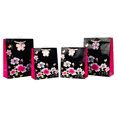 Exotic Blossom Gift Bag Set, Black AS0189