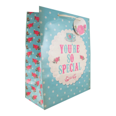 ASDA Medium Gift Bag- Blue, Blue 202892