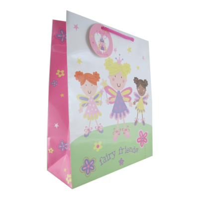 ASDA Large Gift Bag- Fairies, Green 202922