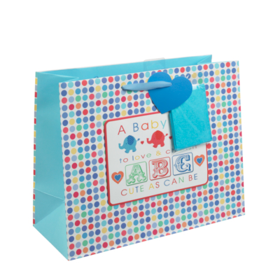 ASDA Baby Boy Large Gift Bag, Blue 4901-0