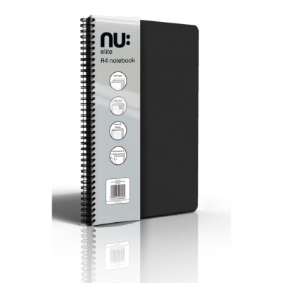 Nu A4 Notebook - Black, Black NU003300