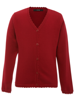 School Cardigan with Scallop Edge