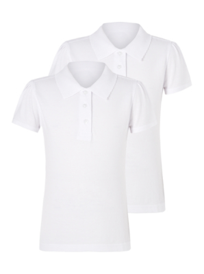 2 Pack Scallop Collar School Polo Top