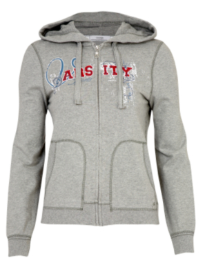 Applique Zip Through Hoodie