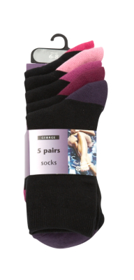 5 Pack Ankle Socks 