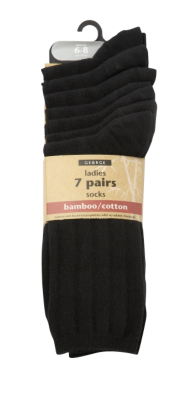7 Pack Bamboo Mix Socks