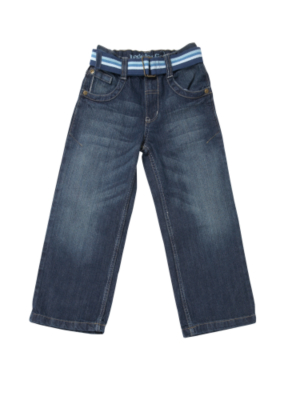 Mid Wash Belted Jean