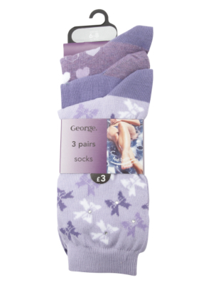 3 Pack Printed Socks.