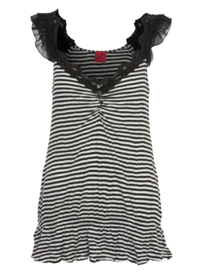Striped Lace Vest