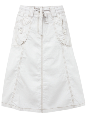 Linen Blend A Line Skirt
