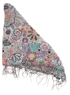 Bright Floral Print Scarf