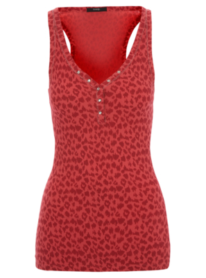 Y Neck Animal Vest Top