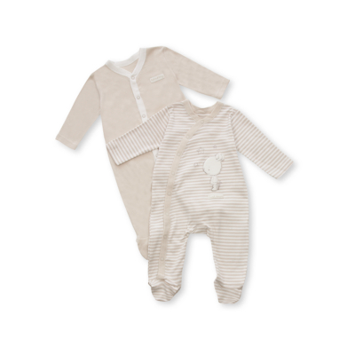 2 Pack Short Sleeve Sleepsuits