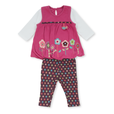 2 Piece Puffball Dress and Leggings Set