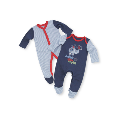 2 Pack Slogan Sleepsuits