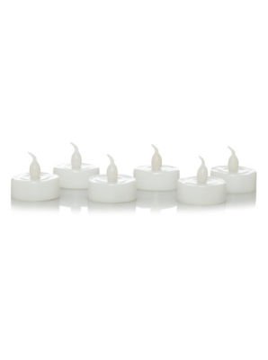 George Home White LED Tea Lights - 6 pack