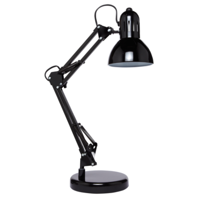 ASDA Swing Arm Desk Lamp - Black, Black AS3068-BK
