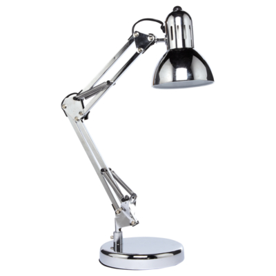 ASDA Swing Arm Desk Lamp - Chrome, Silver