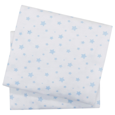 Baby Blue Stars Fitted Cotbed Sheets 2 Pack Baby at