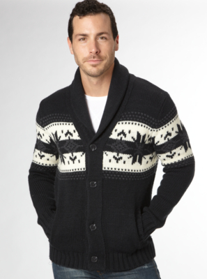 Navy Fairisle Cardigan