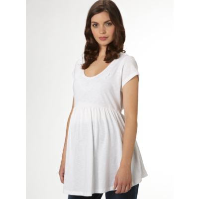 Maternity Crochet Trim T-Shirt