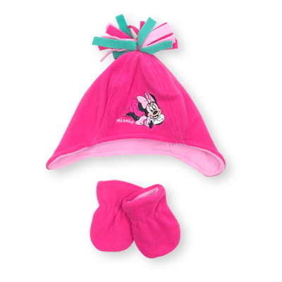 Minnie Mouse Baby Hat and Mit Set