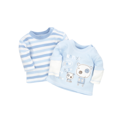 George 2 Pack Character Top - Baby Blue, Baby Blue