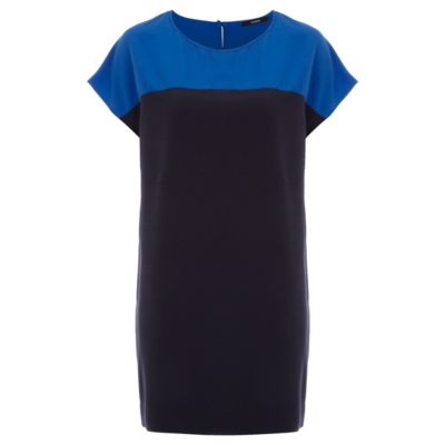 George Colour Block Dress - Navy, Navy