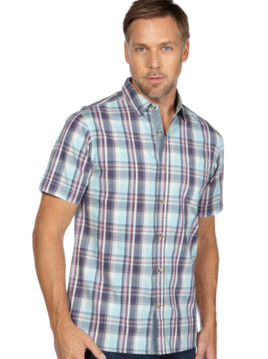 Boston Crew Check Shirt a9b Blue