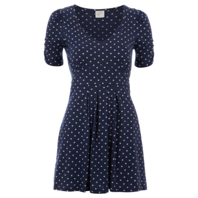 George G21 Heart Print Dress - Navy, Navy