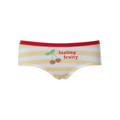 Asda George 'Feeling Fruity' Stripe Short Briefs - Pastel Yellow, Pastel Yellow