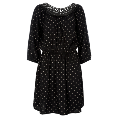 George Crochet Trim Dress - Black, Black