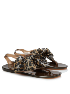 Leopard Print Jelly Sandals