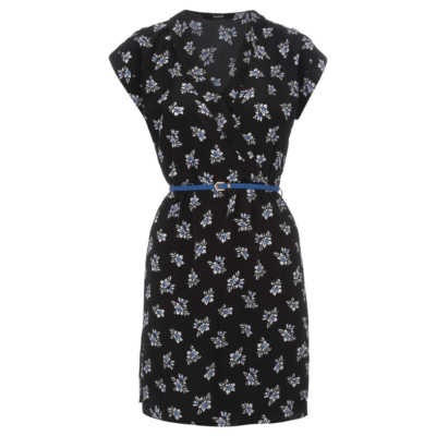 George Floral Print Shirt Dress - Black, Black