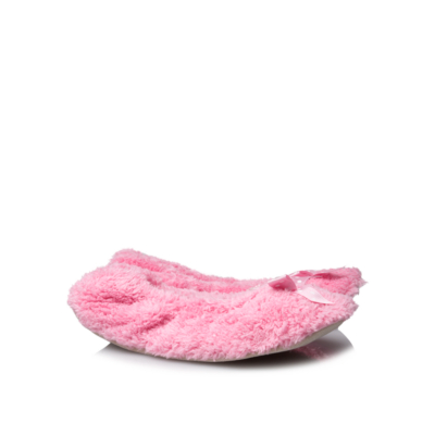 George Fluffy Ballerina Slippers - Baby Pink