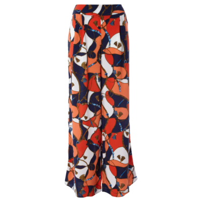 George Scarf Print Palazzo Trousers - Multi, Multi