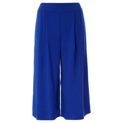 George Cropped Palazzo Trousers - Blue, Blue