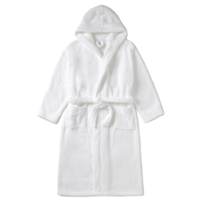 George Hooded Super Soft Dressing Gown - White