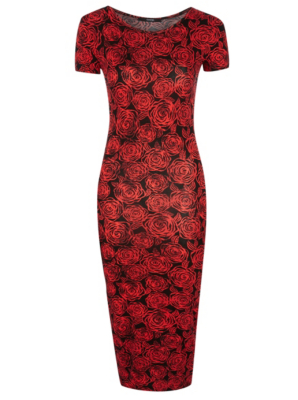 asda red leopard print dress