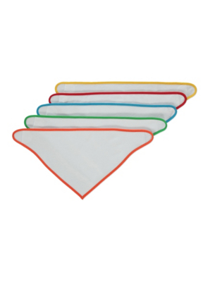 5 Pack Coloured Trim Dribble Bibs Baby at ASDA