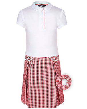 Sporty Gingham Dress - Red