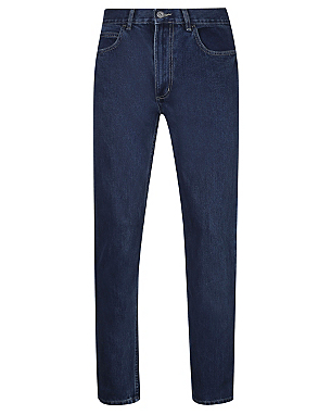 Straight Cut Dark Wash Jeans