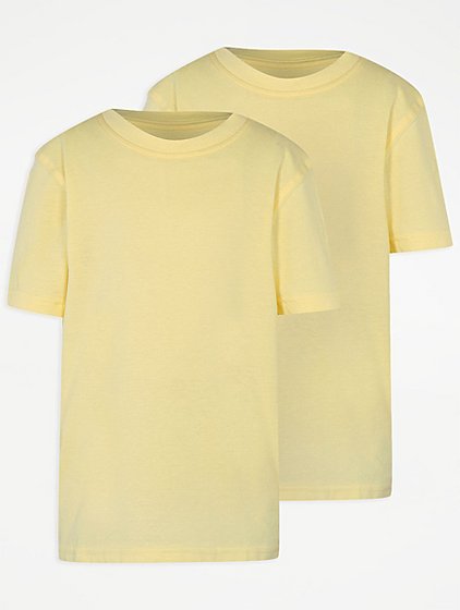 mens yellow t shirt asda
