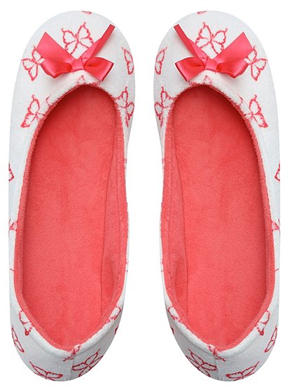 Butterfly Print Ballet Slippers | Women | George at ASDA