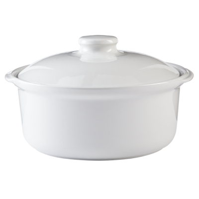 Home Ceramic White Casserole Dish 2.5 Litre Home & Garden