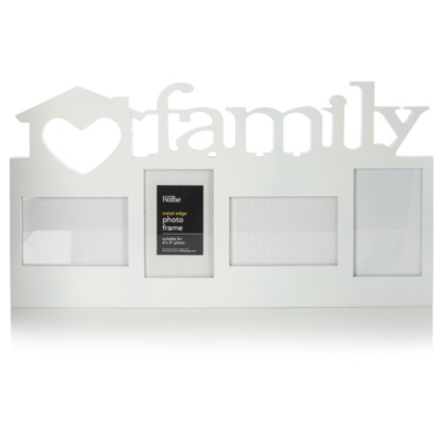Home White Family Photo Frame Frames & Albums at ASDA