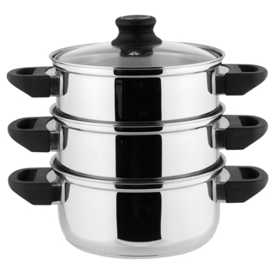 Home Stainless Steel 3 Tier Steamer Home & Garden at ASDA
